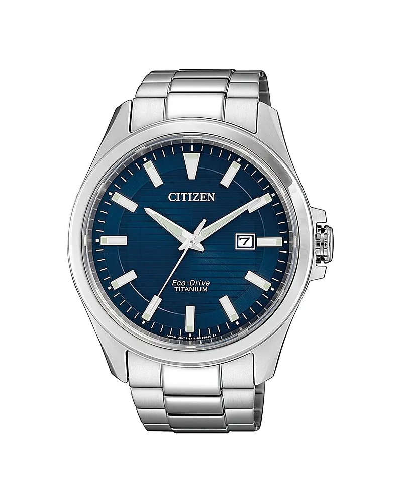 Citizen Herrenuhr Super Titanium Eco Drive Silber