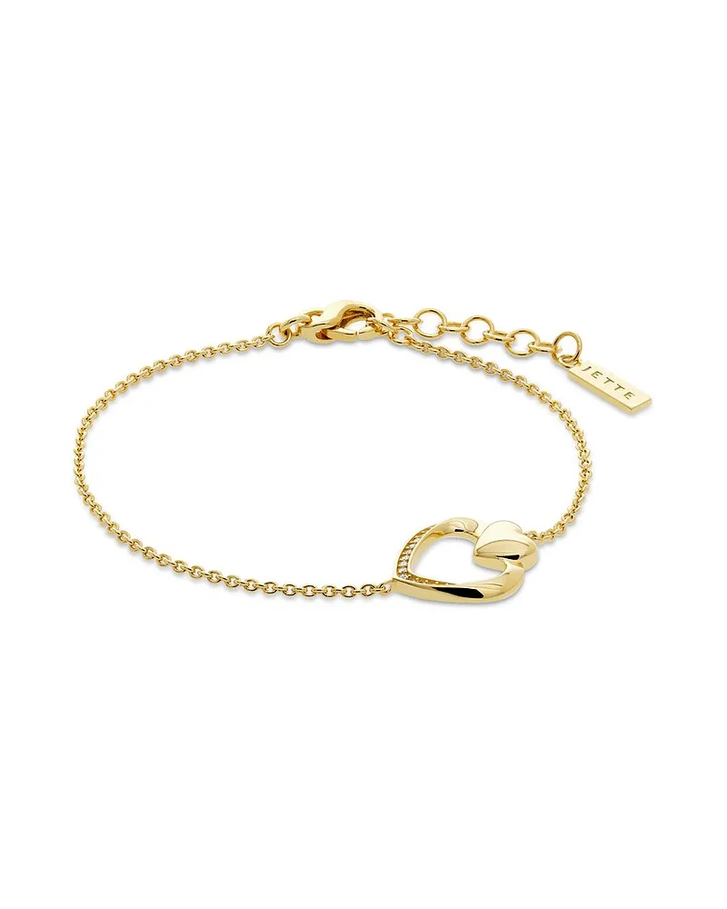 JETTE Armband HEARTS Gelbgold