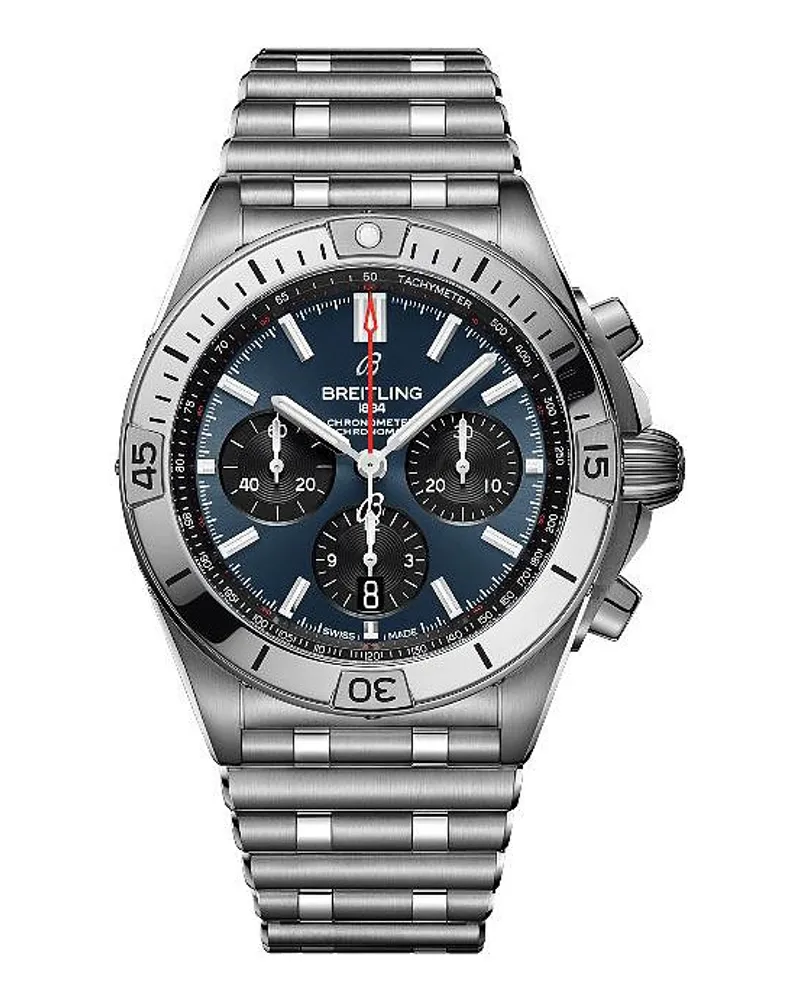 Breitling Chronograph Chronomat B01 42 Silber