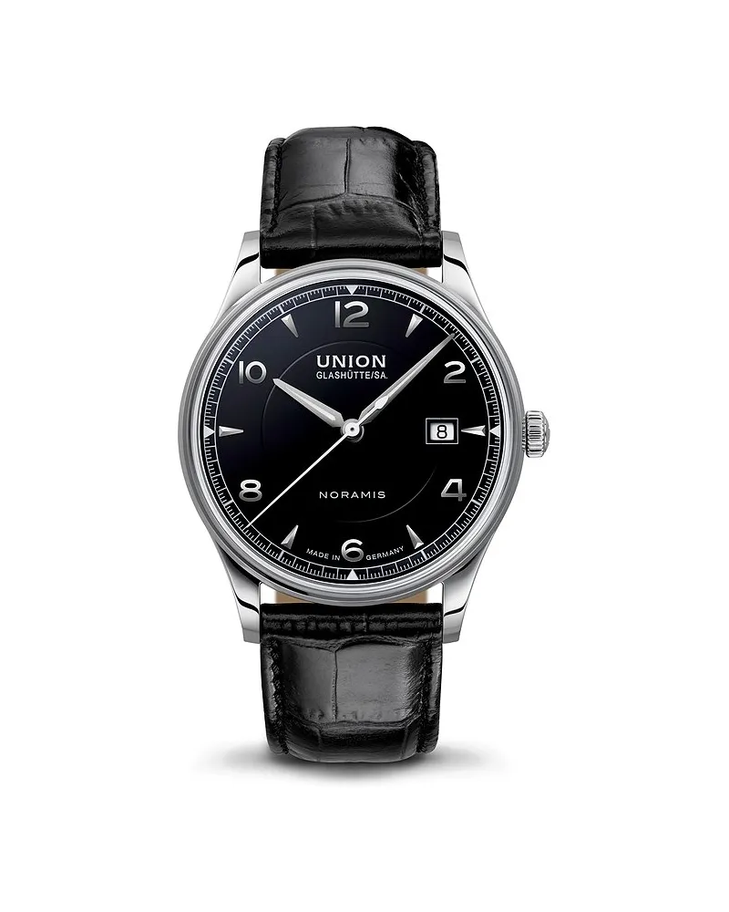 Union Glashütte Unisexuhr Noramis Datum Silber