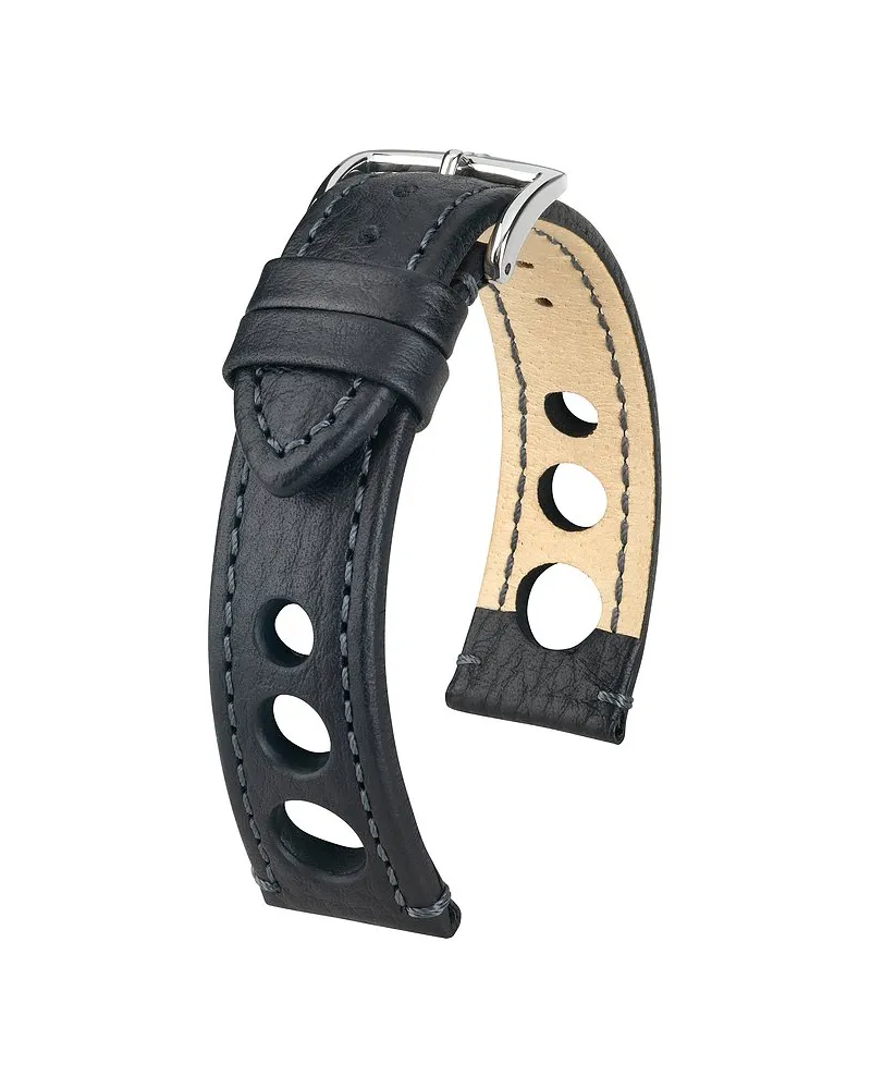 Hirsch Lederband Rally Schwarz