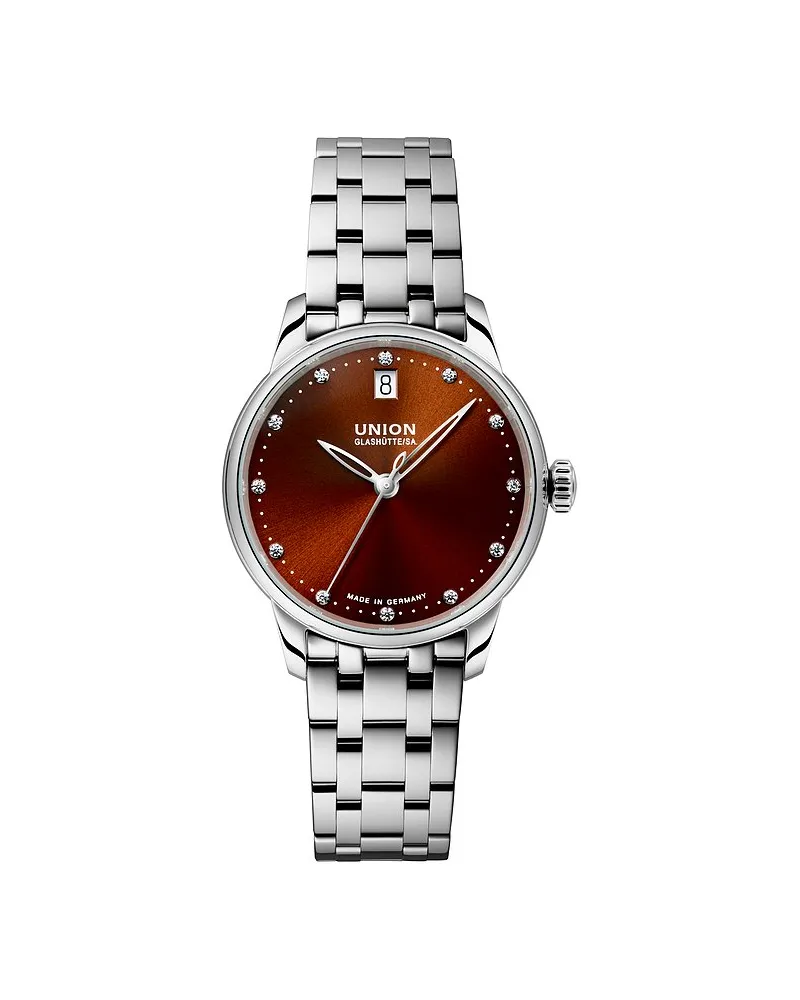 Union Glashütte Uhren-Set inkl. Wechselarmband Datum Silber