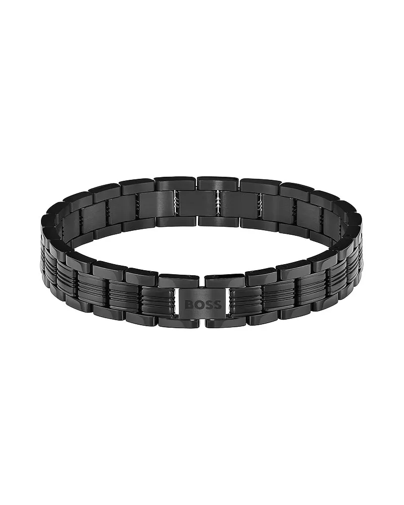 HUGO BOSS Armband BOSS EMBLEM Schwarz