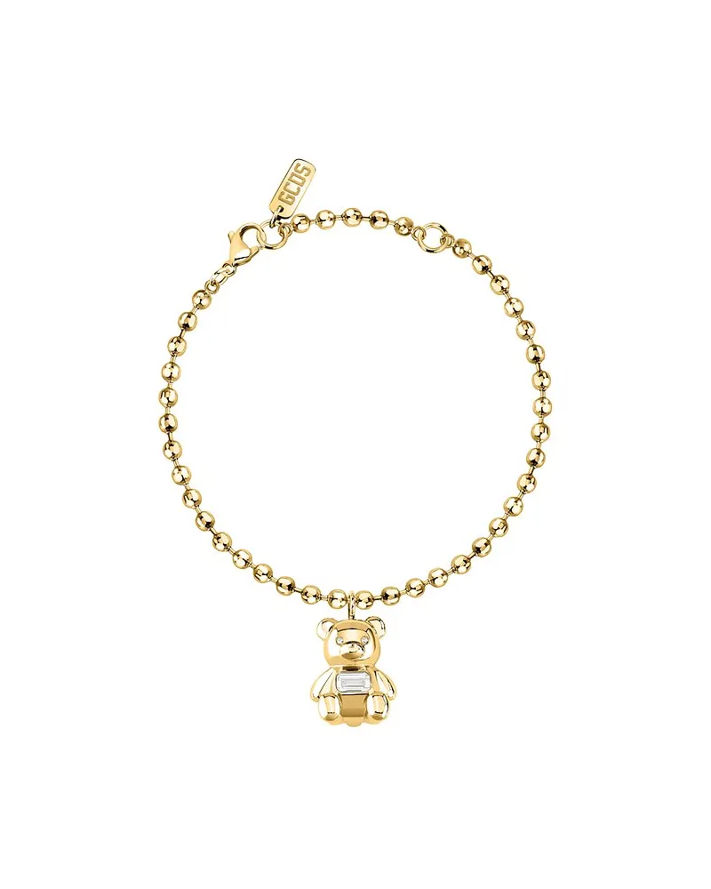 GCDS Armband Coraggio Bear Gelbgold