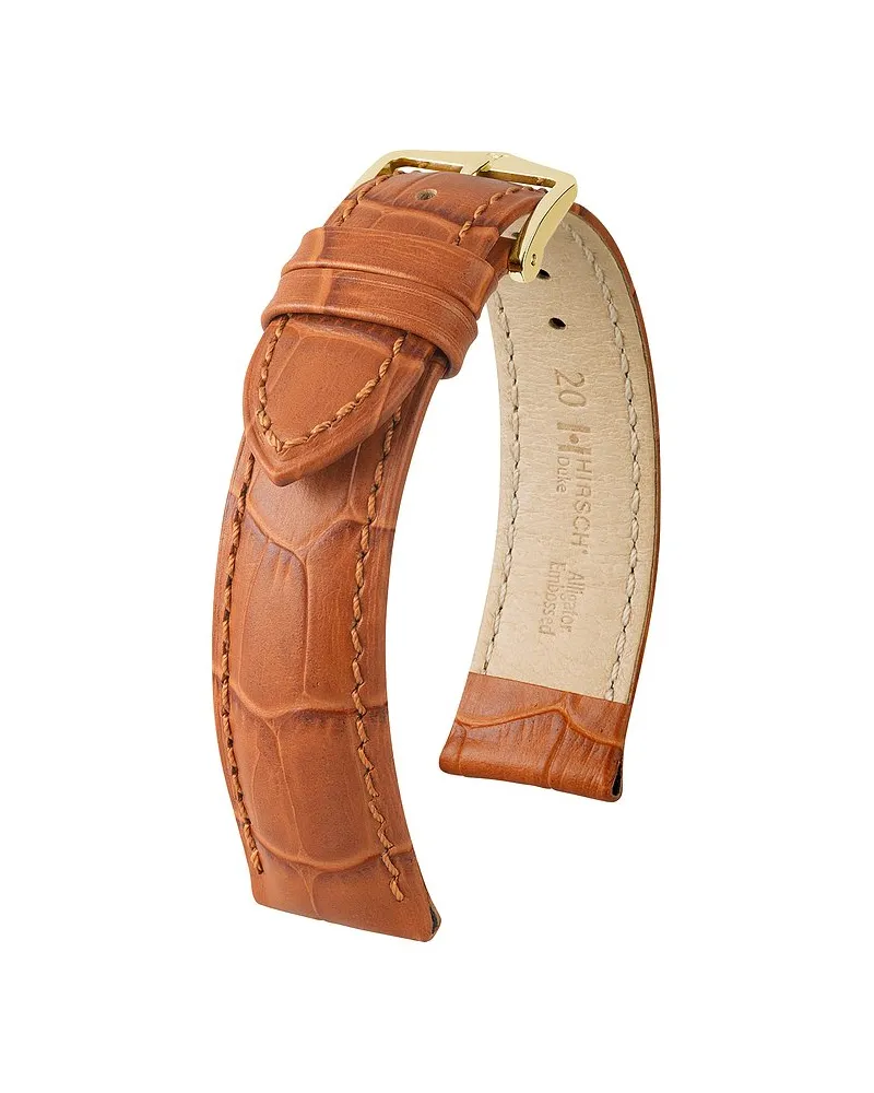Hirsch Lederband Duke Hellbraun