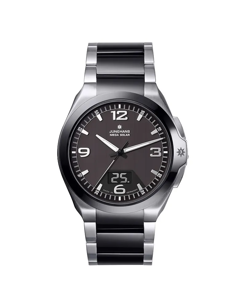 Junghans Herrenuhr Spektrum Mega Solar Silber