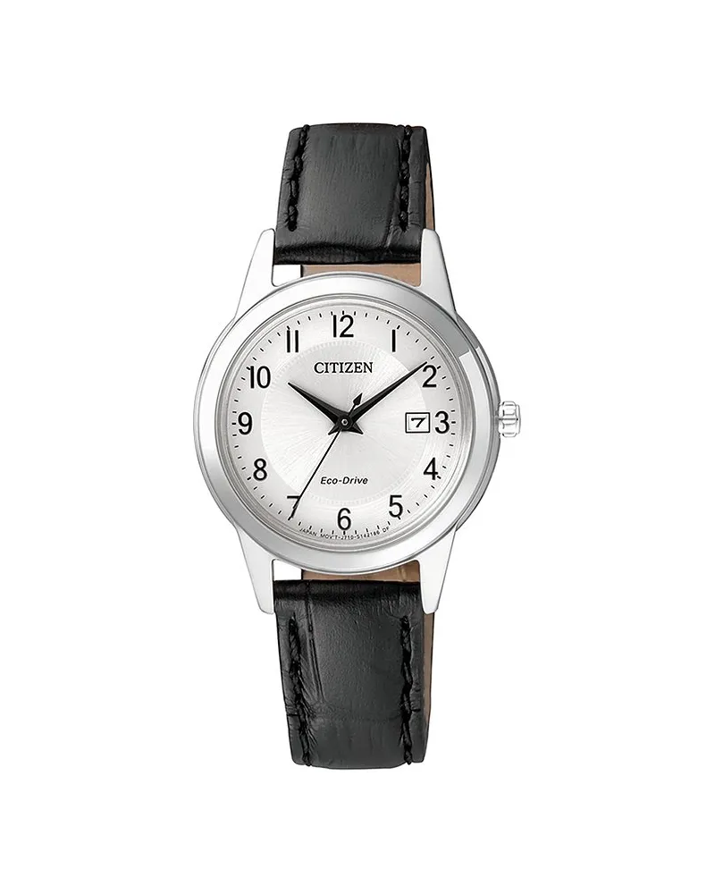 Citizen Damenuhr Leder Sport Eco Drive Silber