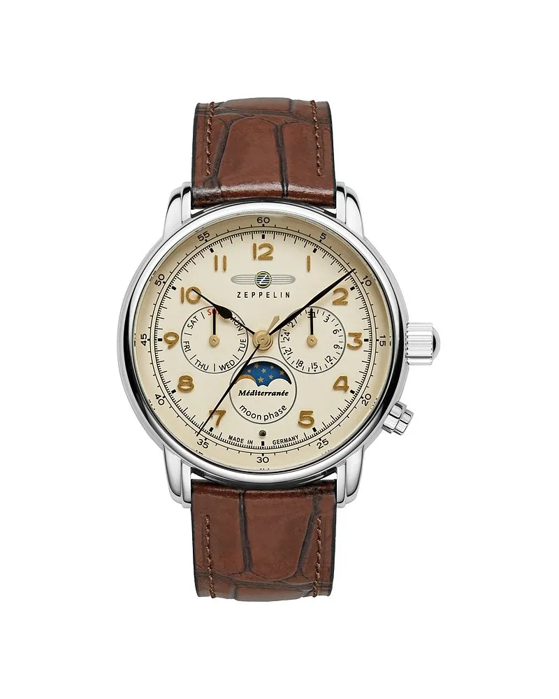 Junkers Herrenuhr Méditerranée Mondphase Silber