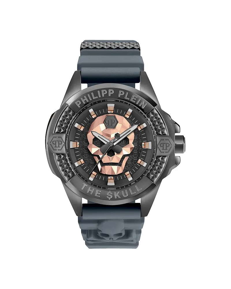 Philipp Plein Herrenuhr THE $KULL Grau