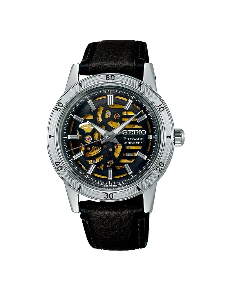 Seiko Herrenuhr Presage Style 60's Silber