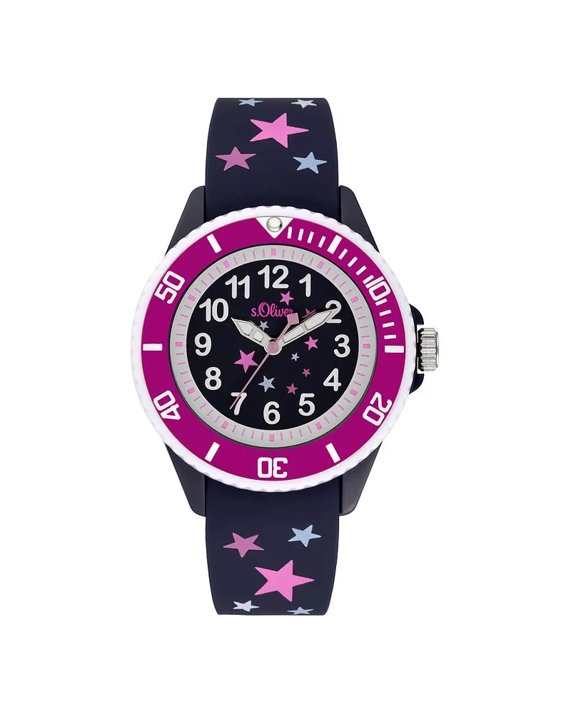 S.Oliver Kinderuhr mit coolem Sternprint Blau