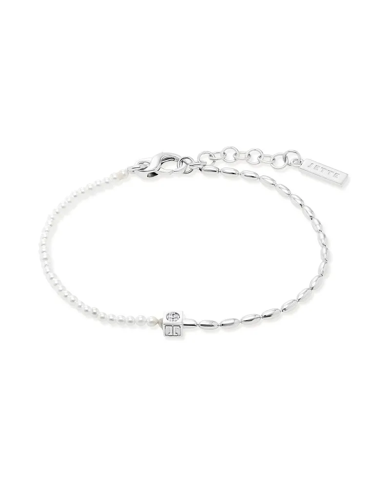 JETTE Armband NUGGET PEARL Silber