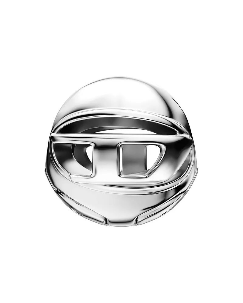 Diesel Einzelner Ohrschmuck Oval D Silber