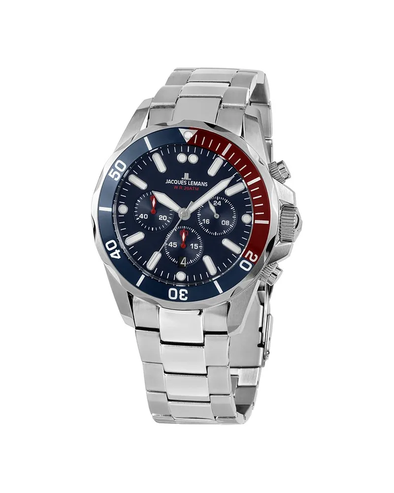 Jacques Lemans Chronograph Sport Silber