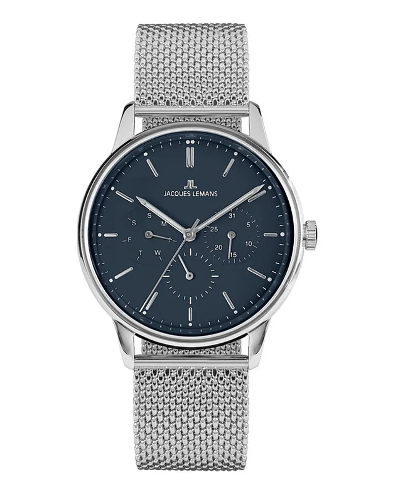 Jacques Lemans Unisexuhr Retro Classic Silber