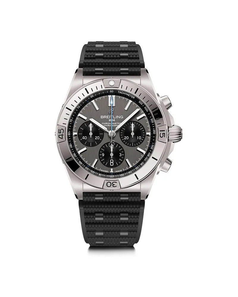 Breitling Herrenuhr Chronomat B01 42 Titanium Silber