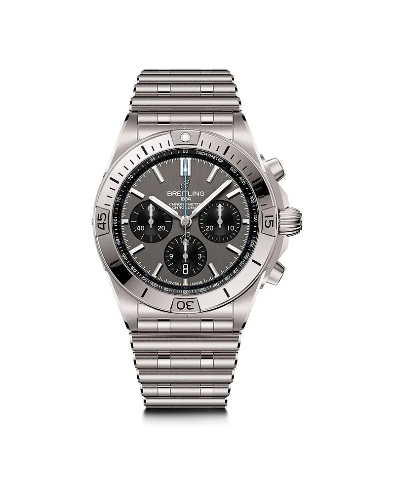 Breitling Herrenuhr Chronomat B01 42 Titanium Silber