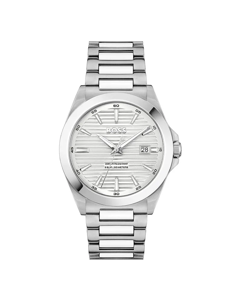 HUGO BOSS Herrenuhr Strike Silber