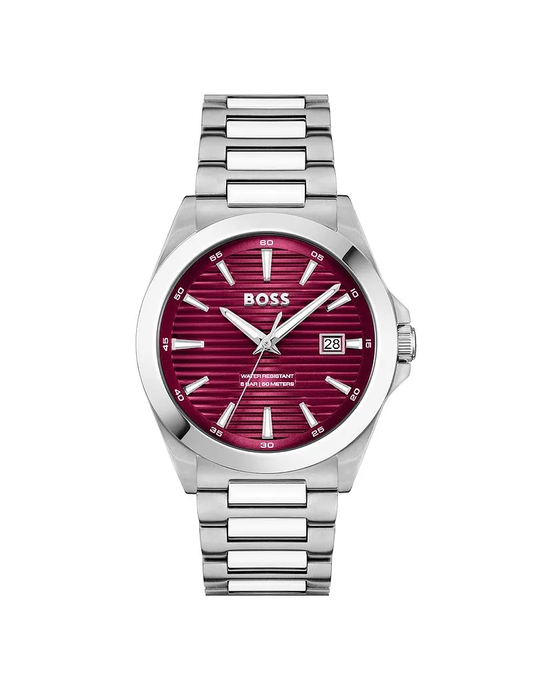 HUGO BOSS Herrenuhr Strike Silber