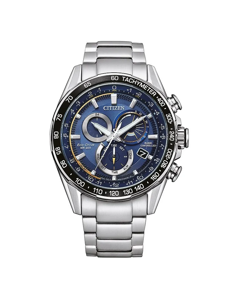 Citizen Chronograph Funkuhr Eco Drive Silber