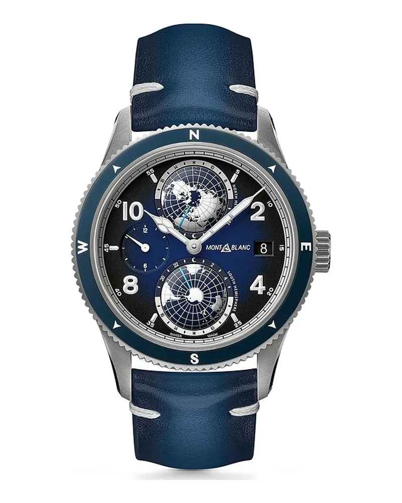 Montblanc Herrenuhr 1858 Geosphere Silber