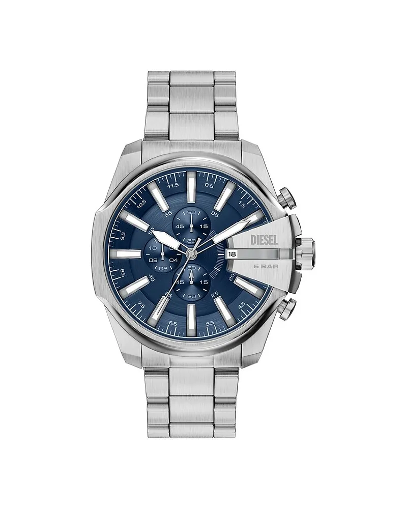 Diesel Chronograph Mega Chief Slim Silber