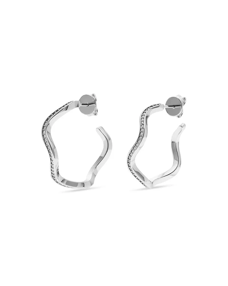 JETTE Creolen WAVES Silber