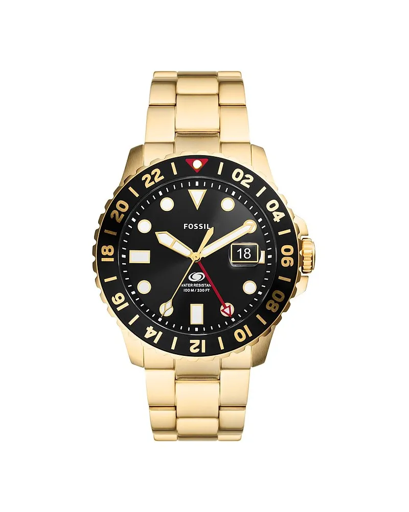 Fossil Herrenuhr Fossil Blue Gold