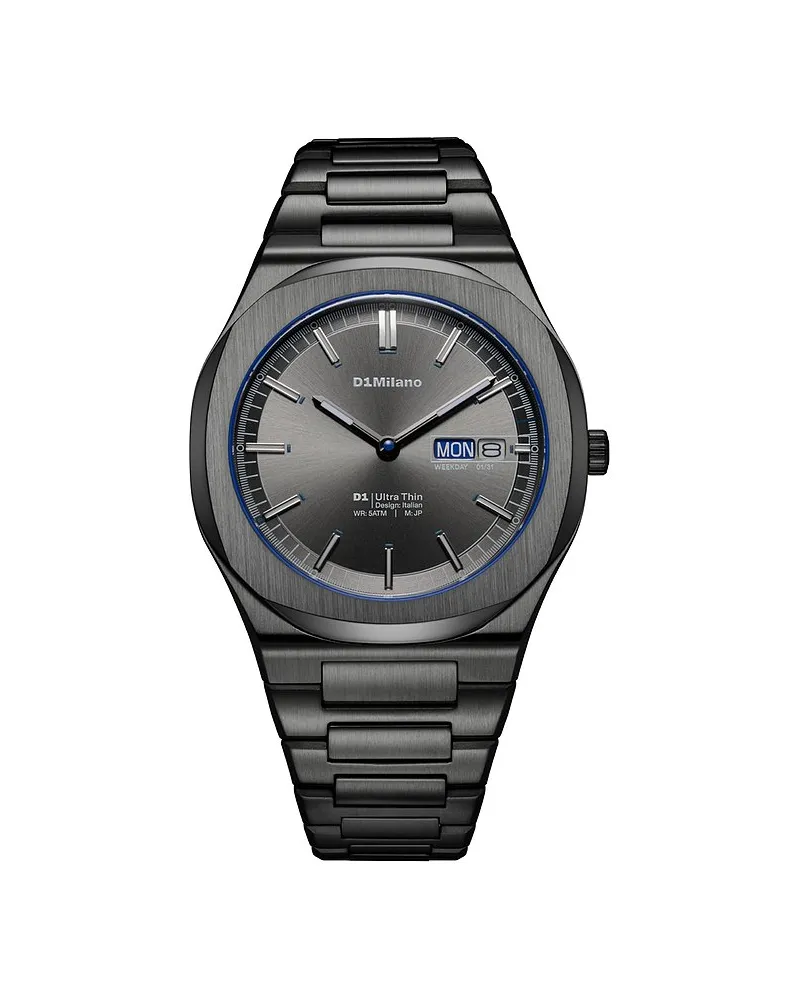 D1 Milano Herrenuhr 39mm, Dark Illusion Dunkelgrau