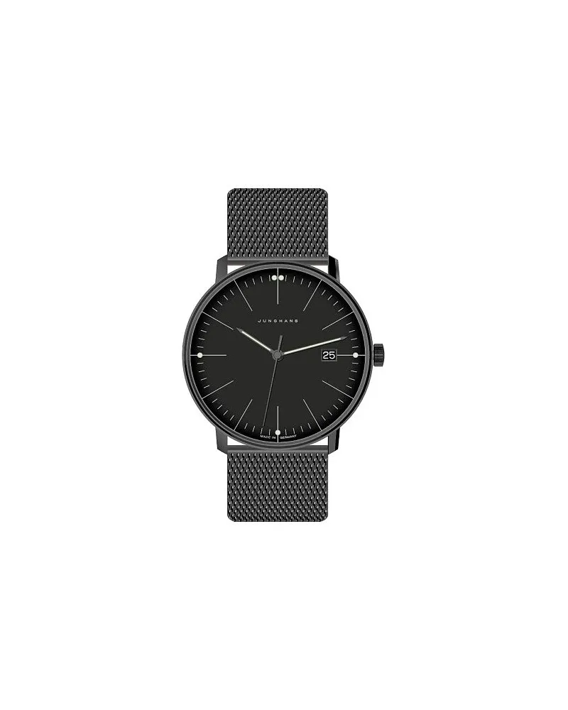 Junghans Unisexuhr max bill Quarz Schwarz