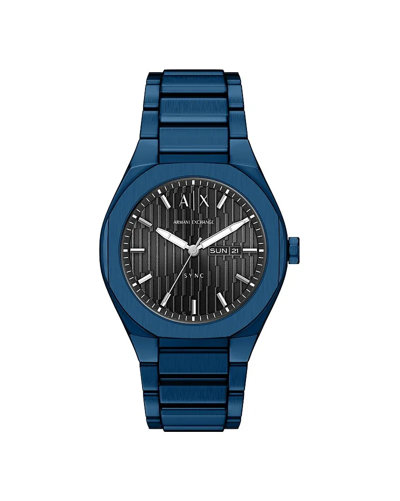 Armani Exchange Herrenuhr Sync Blau