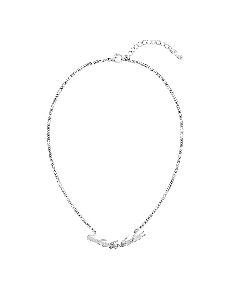 Lacoste Kette CROCODILE Silber