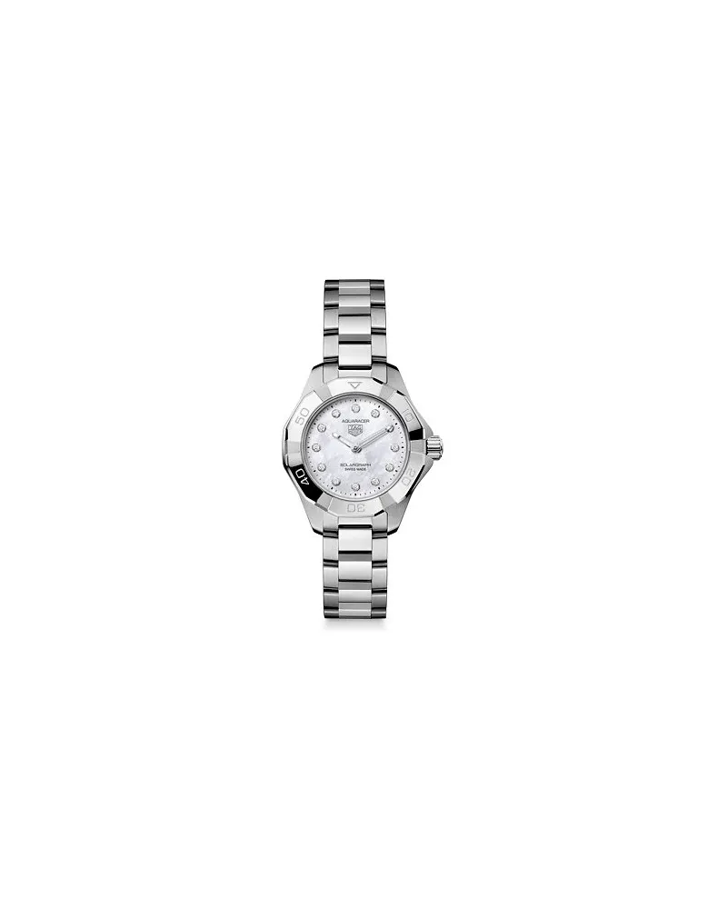 TAG Heuer Damenuhr Aquaracer Professional 100 Solargraph Silber