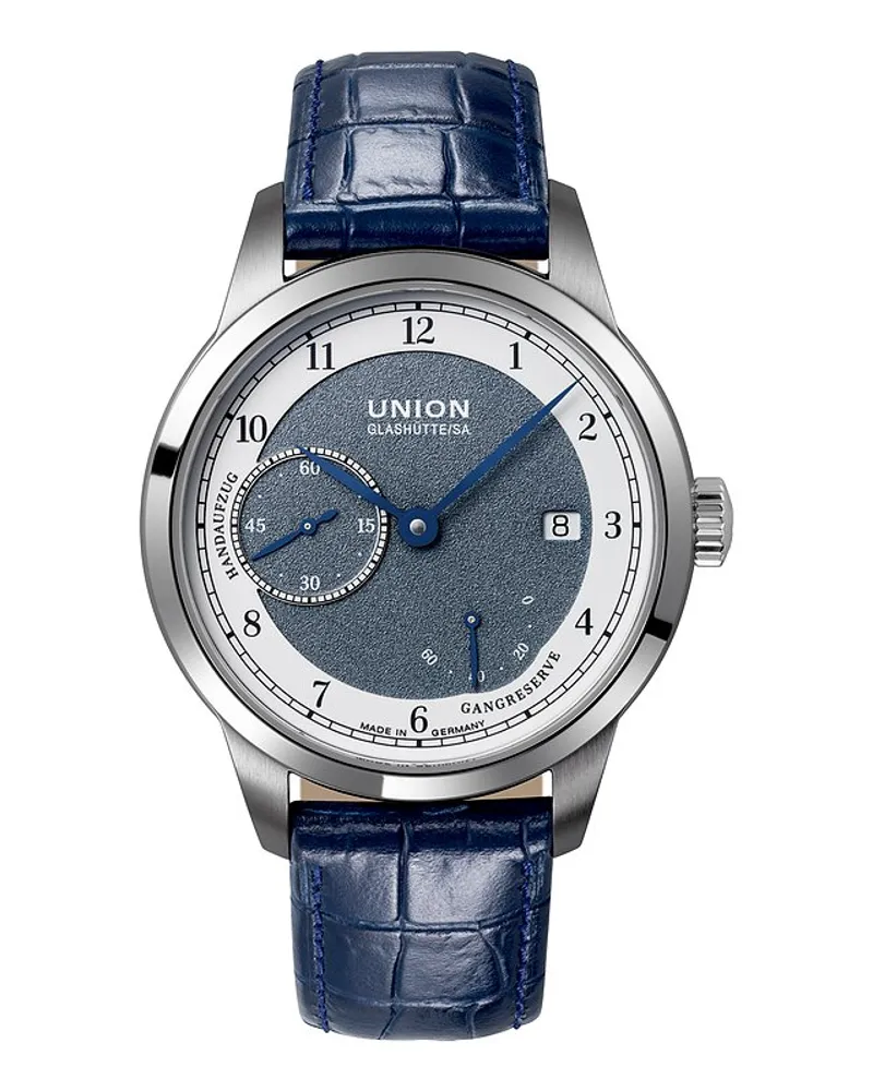 Union Glashütte Herrenuhr 1893 Johannes Dürrstein Edition Gangreserve Silber