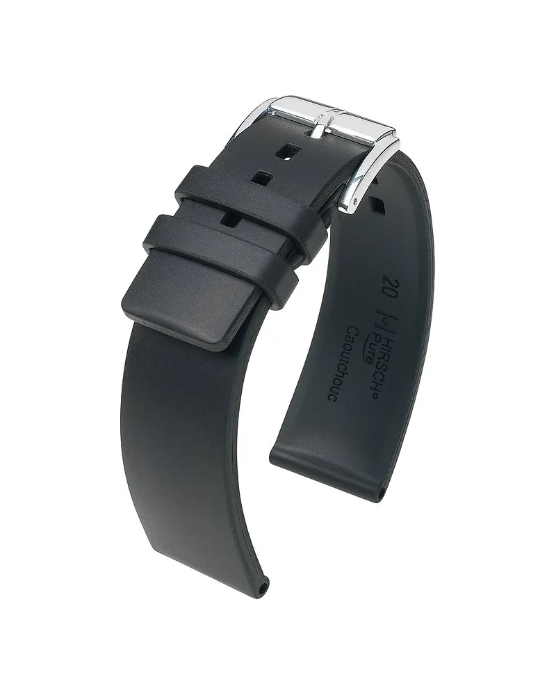 Hirsch Lederband Pure Schwarz