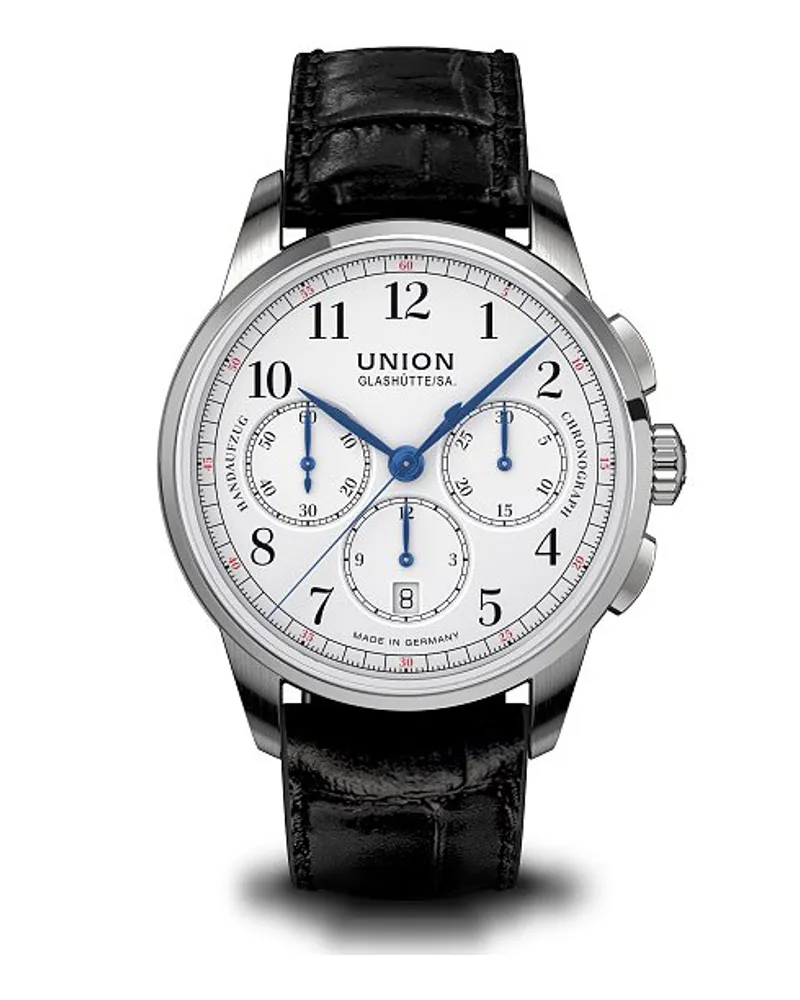Union Glashütte Chronograph 1893 Johannes Dürrstein Edition Mondphase Silber