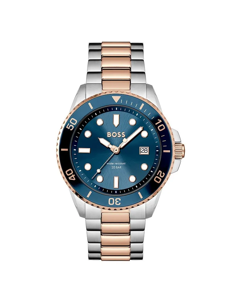 HUGO BOSS Herrenuhr Bicolor