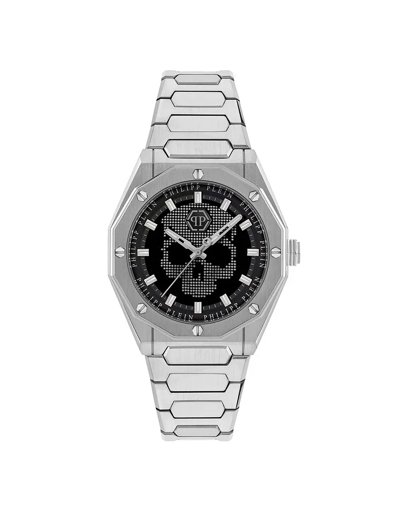 Philipp Plein Herrenuhr High-Conic Silber