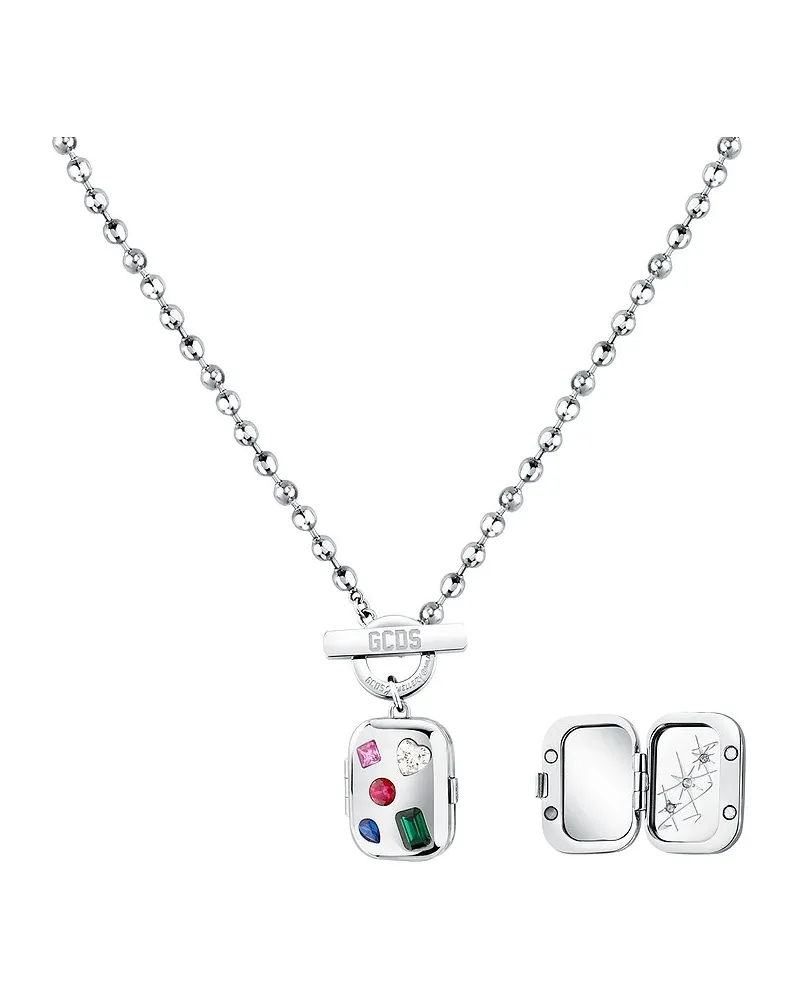 GCDS Kette Forever Locked Silber
