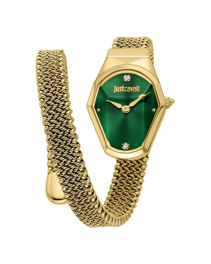 Just Cavalli Damenuhr Signature Snake Gelbgold