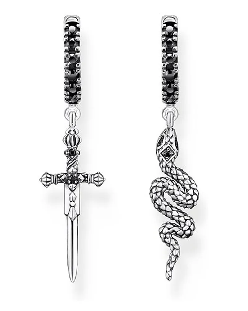 Thomas Sabo Creolen Rebel at heart Schwarz