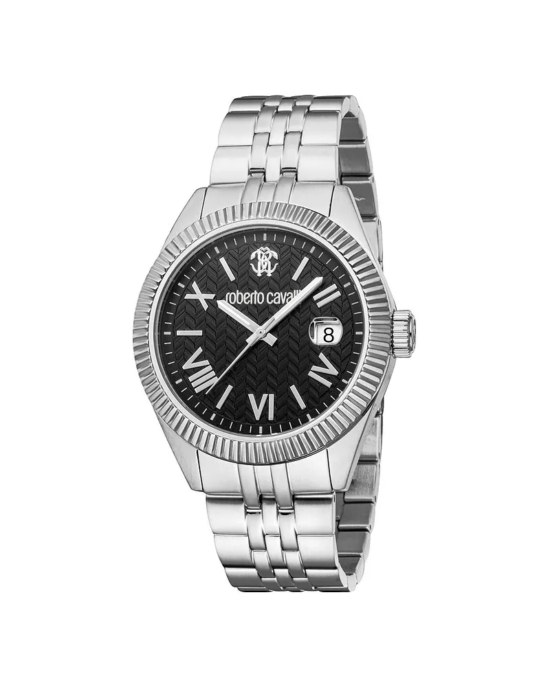 Roberto Cavalli Herrenuhr Uomo Classico III Silber