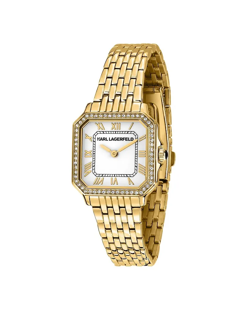 Karl Lagerfeld Damenuhr Icon Square Gelbgold