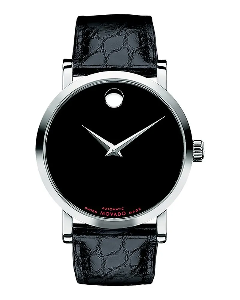 Movado Herrenuhr Red Label Automatic Silber