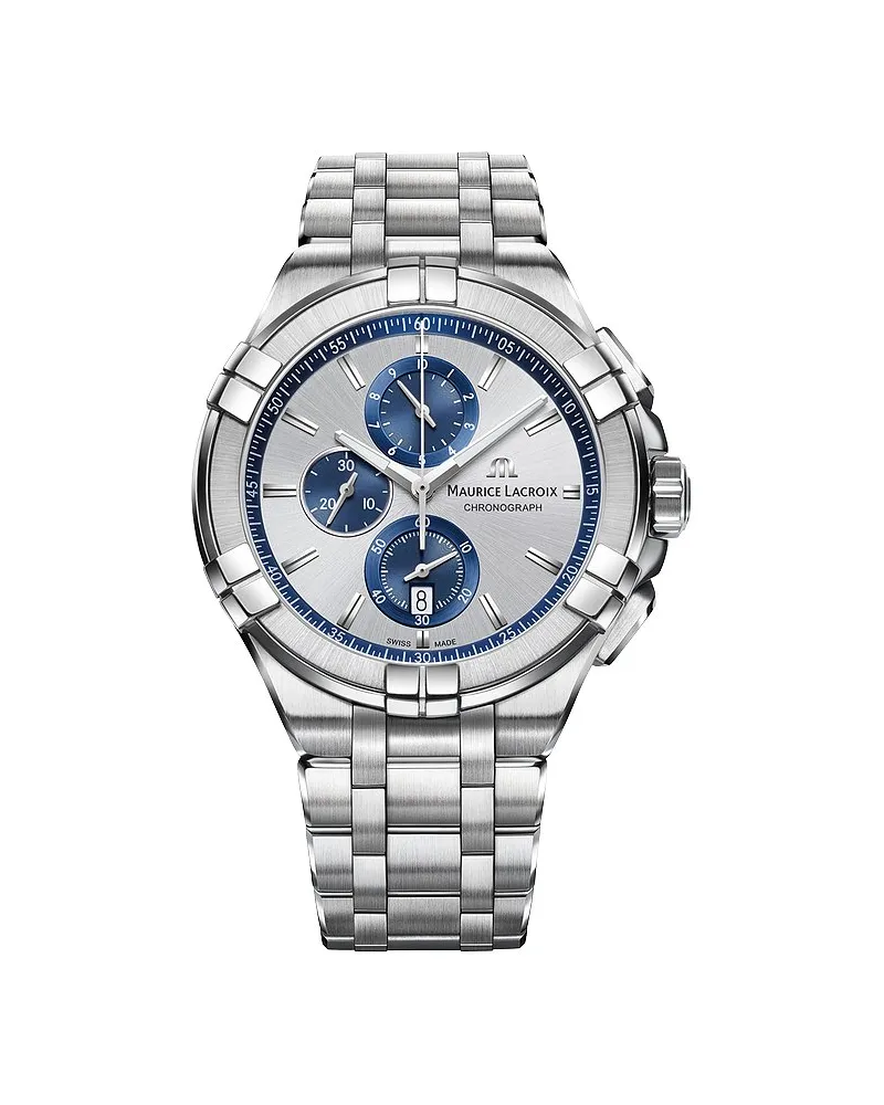 Maurice Lacroix Herrenuhr Aikon Chronograph Silber