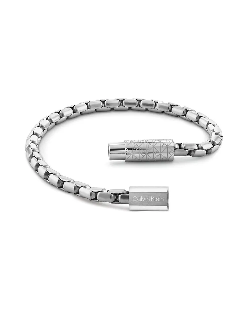 Calvin Klein Armband CONTOURED BARREL Silber