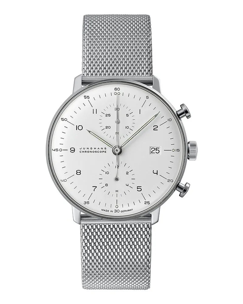 Junghans Chronograph max bill Chronoscope Silber
