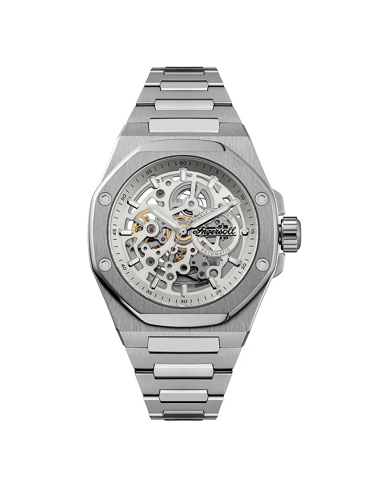 Ingersoll Herrenuhr The Faller, 43mm (S Silber