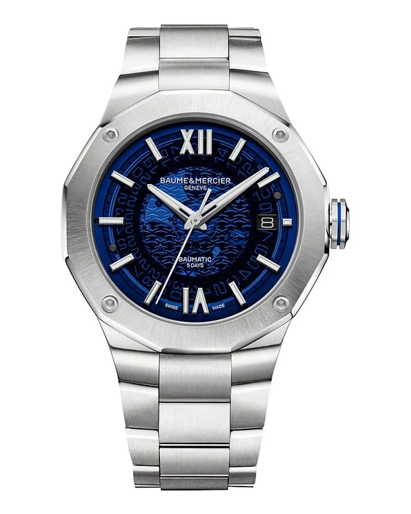 Baume & Mercier Herrenuhr Riviera Silber