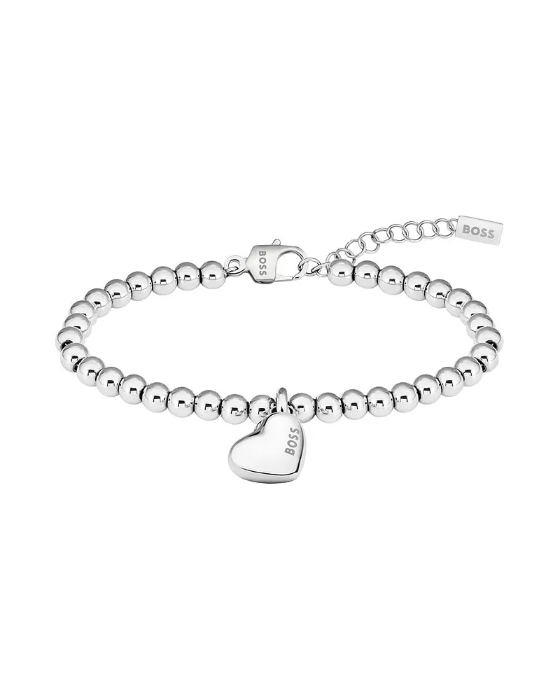 HUGO BOSS Armband HONEY HEART BEADS Silber